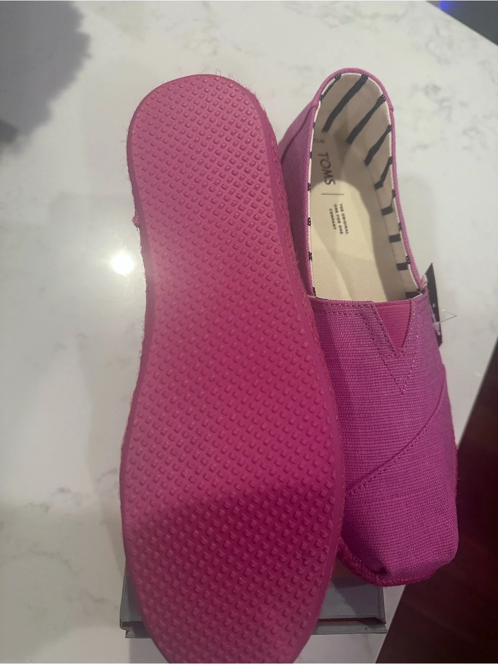Toms Womens Classic Rope Heritage Canvas Espadrille Flats  Rose Violet